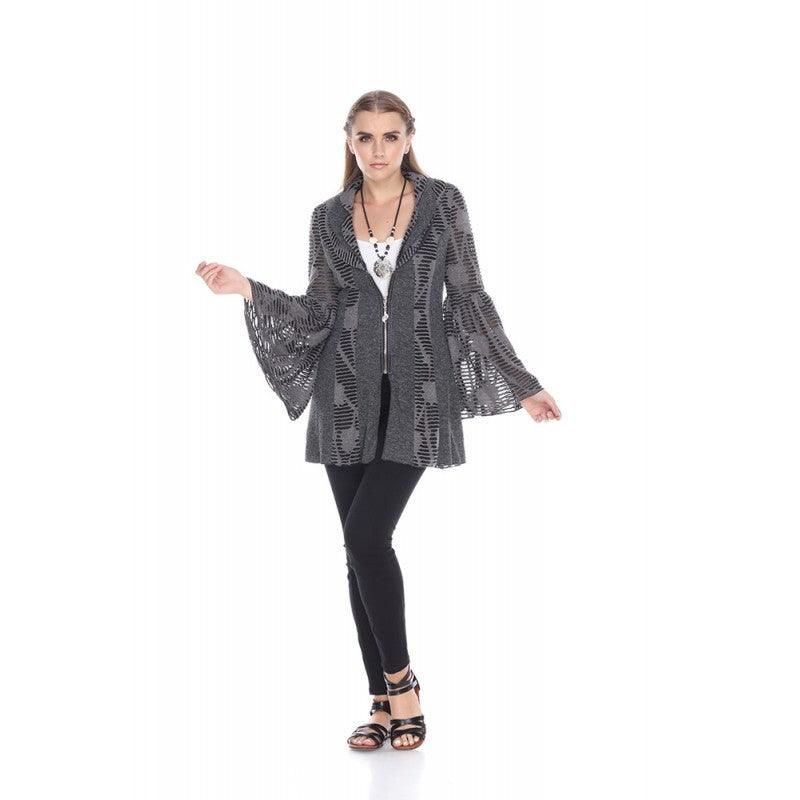 Kamana Grey Razor Slashed Jacket - Sandi's Beachwear