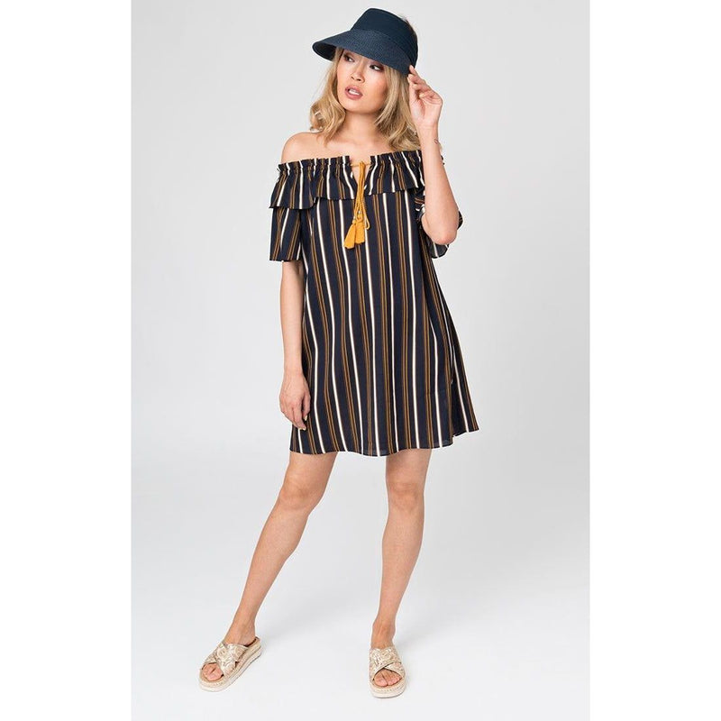 Pia Rossini Carmel Tunic Navy/Yellow/White - Sandi's Beachwear