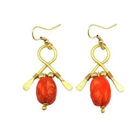 Anju - Aasha Single Bead Earrings - Sandi's Beachwear