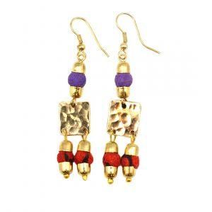 Anju -  Aasha Dual Capped Beads Earrings - Sandi's Beachwear