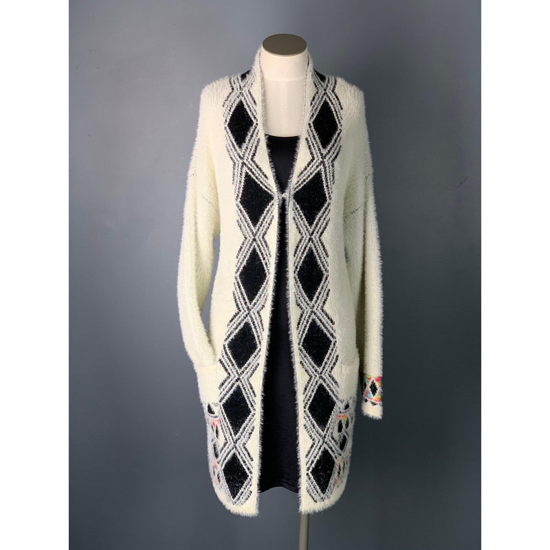 Kamana Long Southwest Print Cardigan Sweater - Sandi's Beachwear