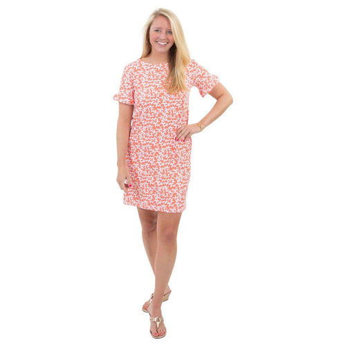 Sailor Sailor - Coco Dress - Coral Tiny Coral - Sandi's Beachwear